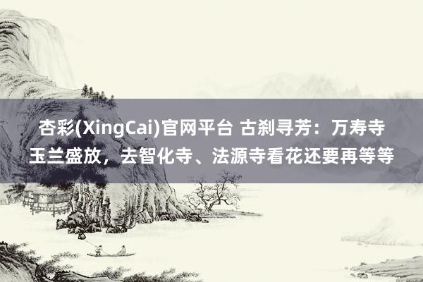 杏彩(XingCai)官网平台 古刹寻芳：万寿寺玉兰盛放，去智化寺、法源寺看花还要再等等