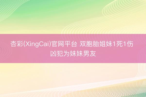 杏彩(XingCai)官网平台 双胞胎姐妹1死1伤 凶犯为妹妹男友