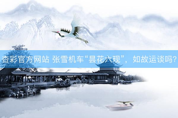 杏彩官方网站 张雪机车“昙花六现”，如故运谈吗？